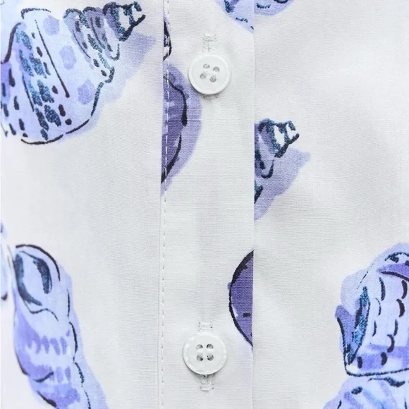 Zara limited edition printed short cotton dress ZW collection - Picture 6 of 7